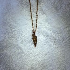 Rose gold angel wing necklace